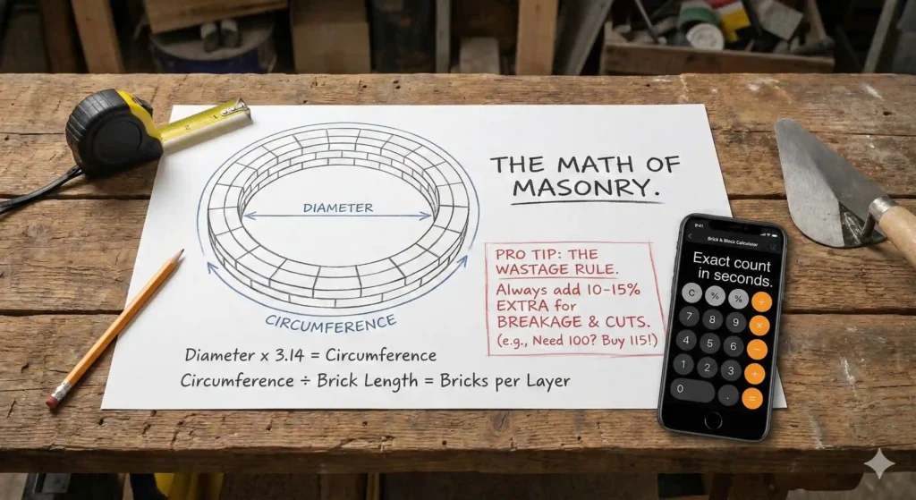 Math of fire pit masonary
